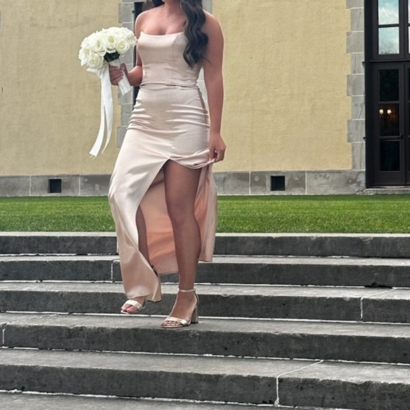 Jenny Yoo Nadia Dress Pale Gold - Picture 3 of 10